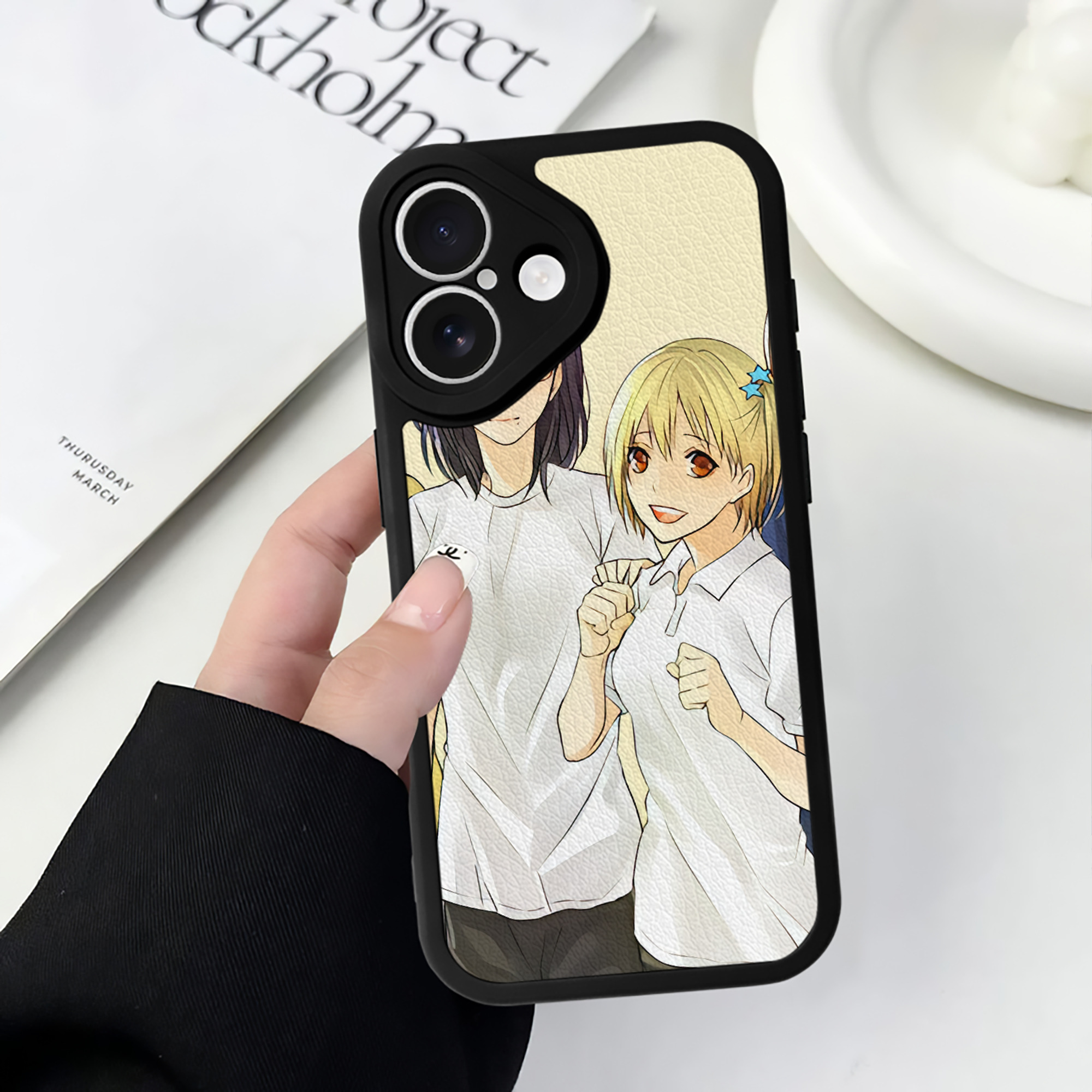（画像用） ハイキュー!! Haikyu!! 【iPhone 16シリーズ対応】シリコンスマホケース（レザー調） 材質：シリコン